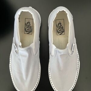 Vans Light Gray Slip-On Shoes